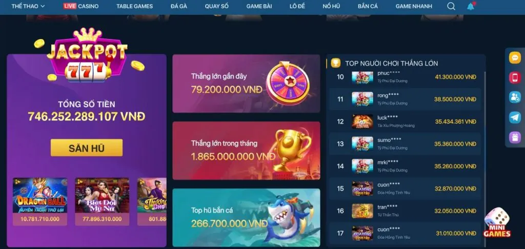 Tổng hợp các game sòng bạc J33 Win đa dạng